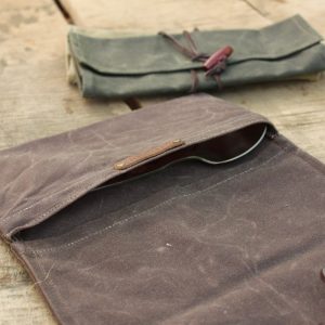 Adventure-Ready Waxed Canvas Roll-Up Pouch Keep Your Essentials Close