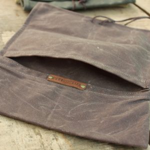 Adventure-Ready Waxed Canvas Roll-Up Pouch Keep Your Essentials Close