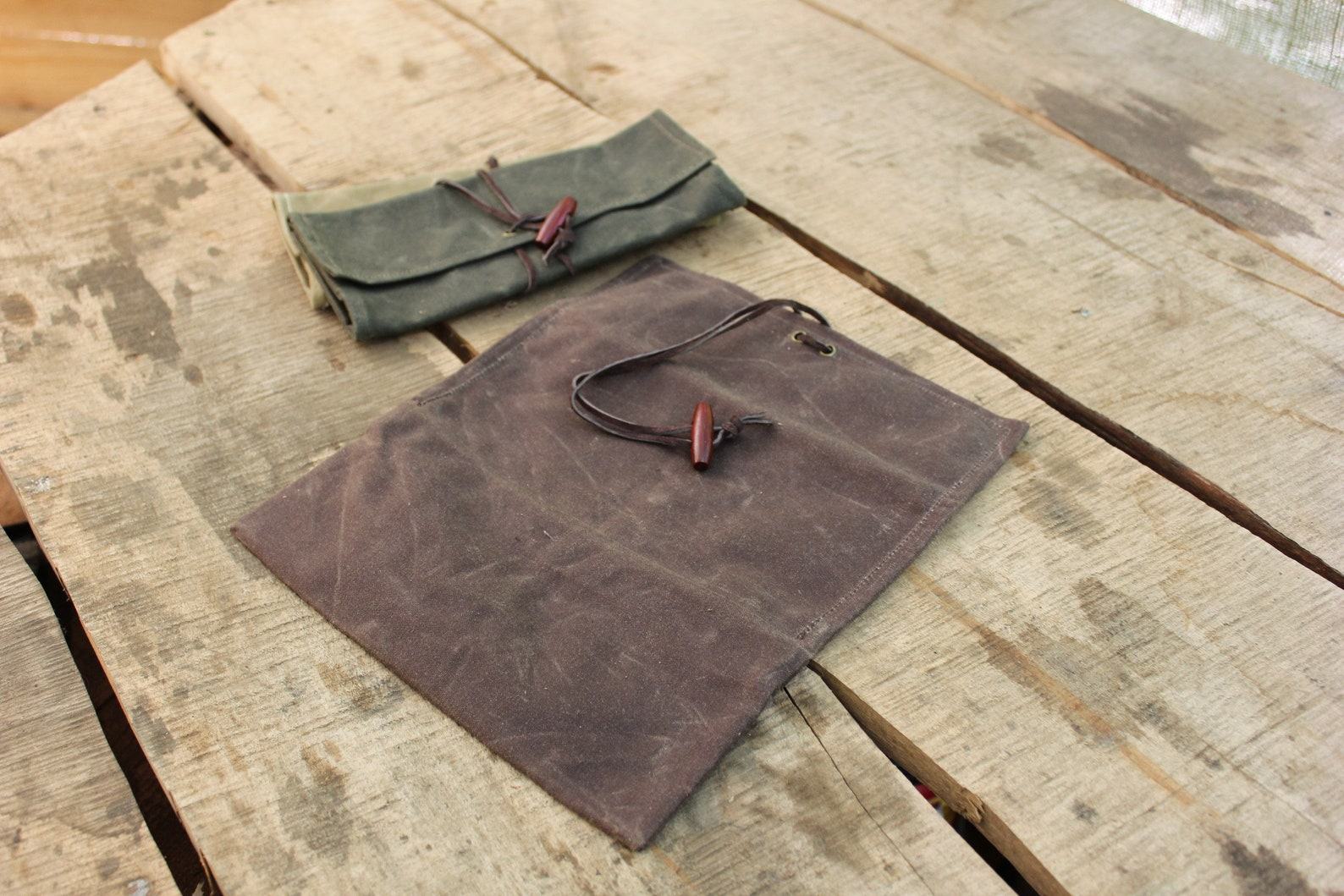 Adventure-Ready Waxed Canvas Roll-Up Pouch Keep Your Essentials Close - Image 6