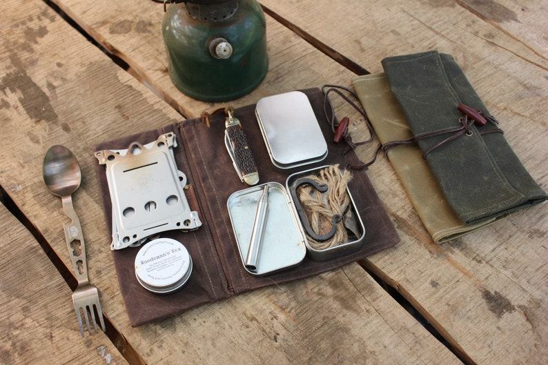 Adventure-Ready Waxed Canvas Roll-Up Pouch Keep Your Essentials Close