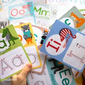 Animal Alphabet Tracing Cards Fun and Educational Flashcards for Early Learning