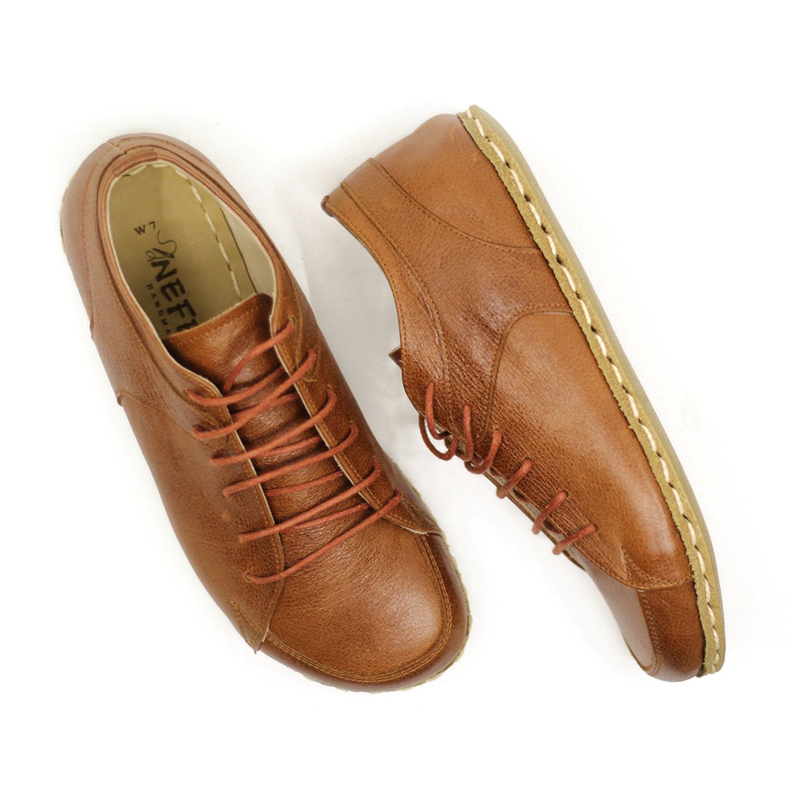 Antique Brown Leather Sneakers for Women | Handmade, Stylish & Durable