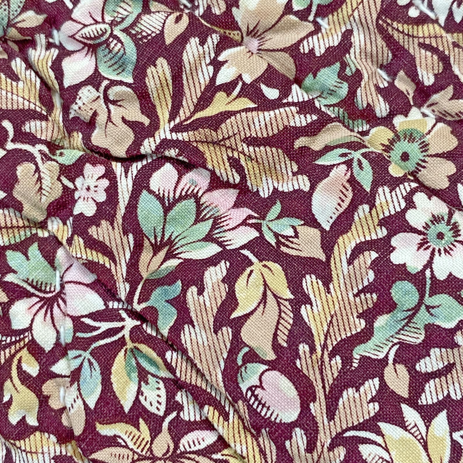 Antique French Chintz Quilt Handcrafted Elegance in Quilted Cotton