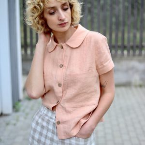 Apricot Hues Elevate Your Style with Linen Short Sleeve Shirts from OFFON CLOTHING