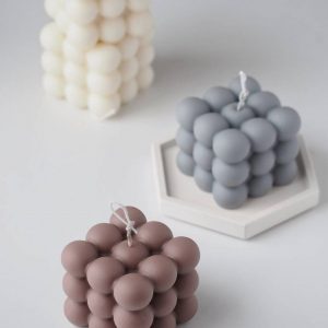 Aromatic Bubble Cube Candle Elevate Your Home Decor and Item-Giving with a Unique Sensory Experience