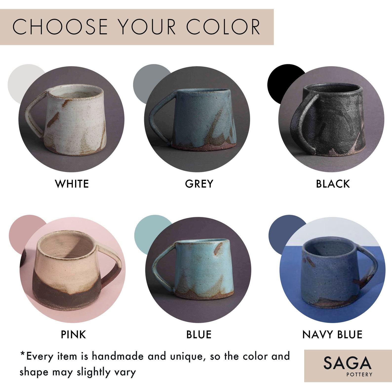 Artisan-Crafted Pottery Mug and Saucer A Scandinavian-Inspired Masterpiece for Your Farmhouse Kitchen