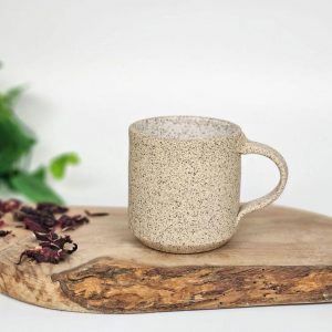Artisan-Crafted Stoneware Coffee Mug A Speckle of Delight in Every Sip