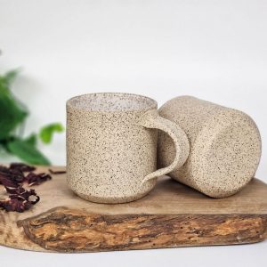 Artisan-Crafted Stoneware Coffee Mug A Speckle of Delight in Every Sip