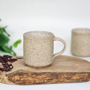 Artisan-Crafted Stoneware Coffee Mug A Speckle of Delight in Every Sip
