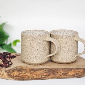 Artisan-Crafted Stoneware Coffee Mug A Speckle of Delight in Every Sip