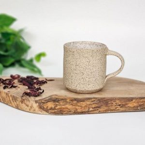 Artisan-Crafted Stoneware Coffee Mug A Speckle of Delight in Every Sip