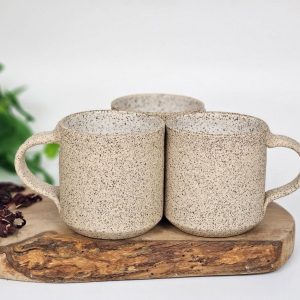 Artisan-Crafted Stoneware Coffee Mug A Speckle of Delight in Every Sip