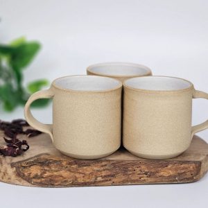 Artisan-Crafted Stoneware Coffee Mug Savor the Warmth of Handmade Charm
