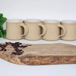 Artisan-Crafted Stoneware Coffee Mug Savor the Warmth of Handmade Charm