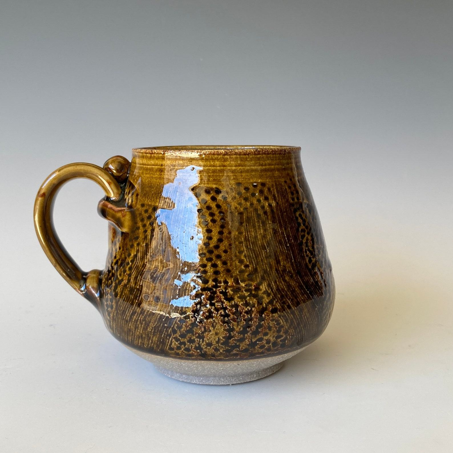 Artisan-Crafted Textured Ceramic Mug Elevate Your Morning Ritual with a Unique Masterpiece (CMMC4AMB10)