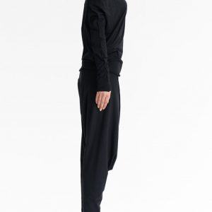 Arya Sense BATD14BL Oversized Black Bat Top for Casual Comfort