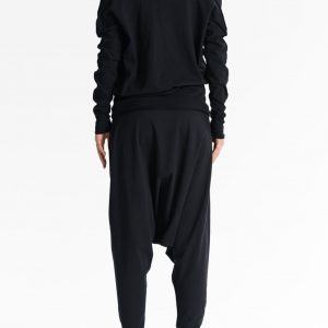 Arya Sense BATD14BL Oversized Black Bat Top for Casual Comfort