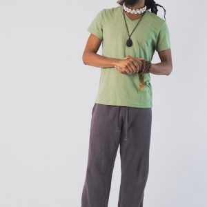 Asatre Men’s Hemp V-Neck T-Shirt Sustainable Comfort in a Slim Cut