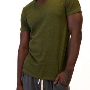 Asatre Men’s Hemp V-Neck T-Shirt Sustainable Comfort in a Slim Cut