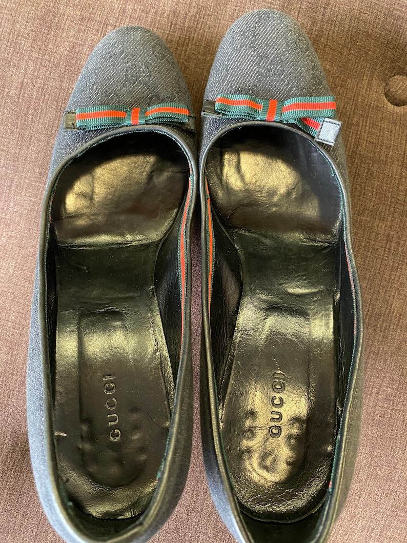 Authentic 90s Vintage Gucci Monogram Pumps Timeless Elegance from the Archives
