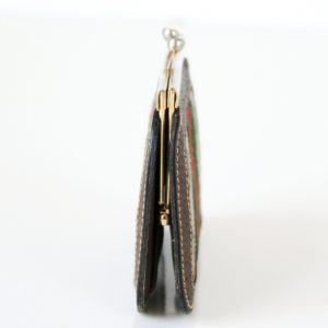 Authentic Gucci GG Web Sherry Line Kiss Lock Coin Wallet