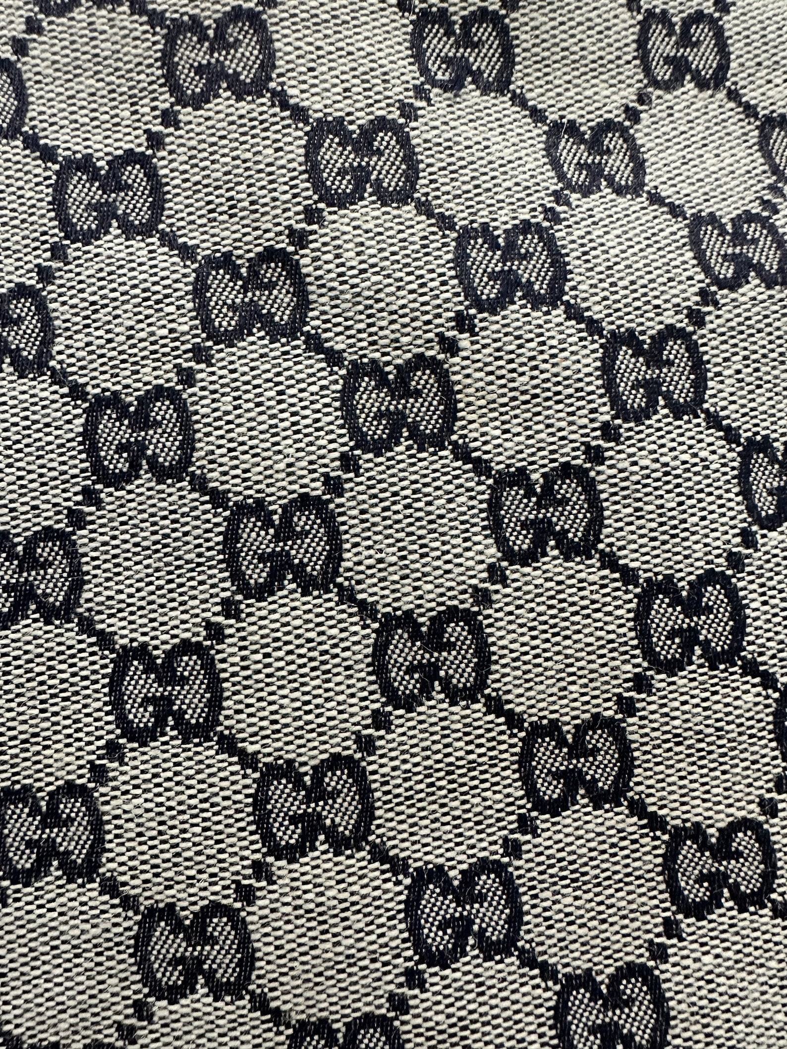 Authentic Vintage Gucci Blue Signature Canvas and Leather Top Handle Tote Bag - Image 6