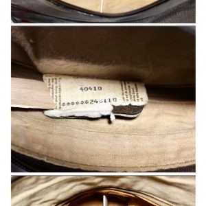 Authentic Vintage GUCCI Brown Coated Canvas GG Striped Crossbody Bag Made in Italy