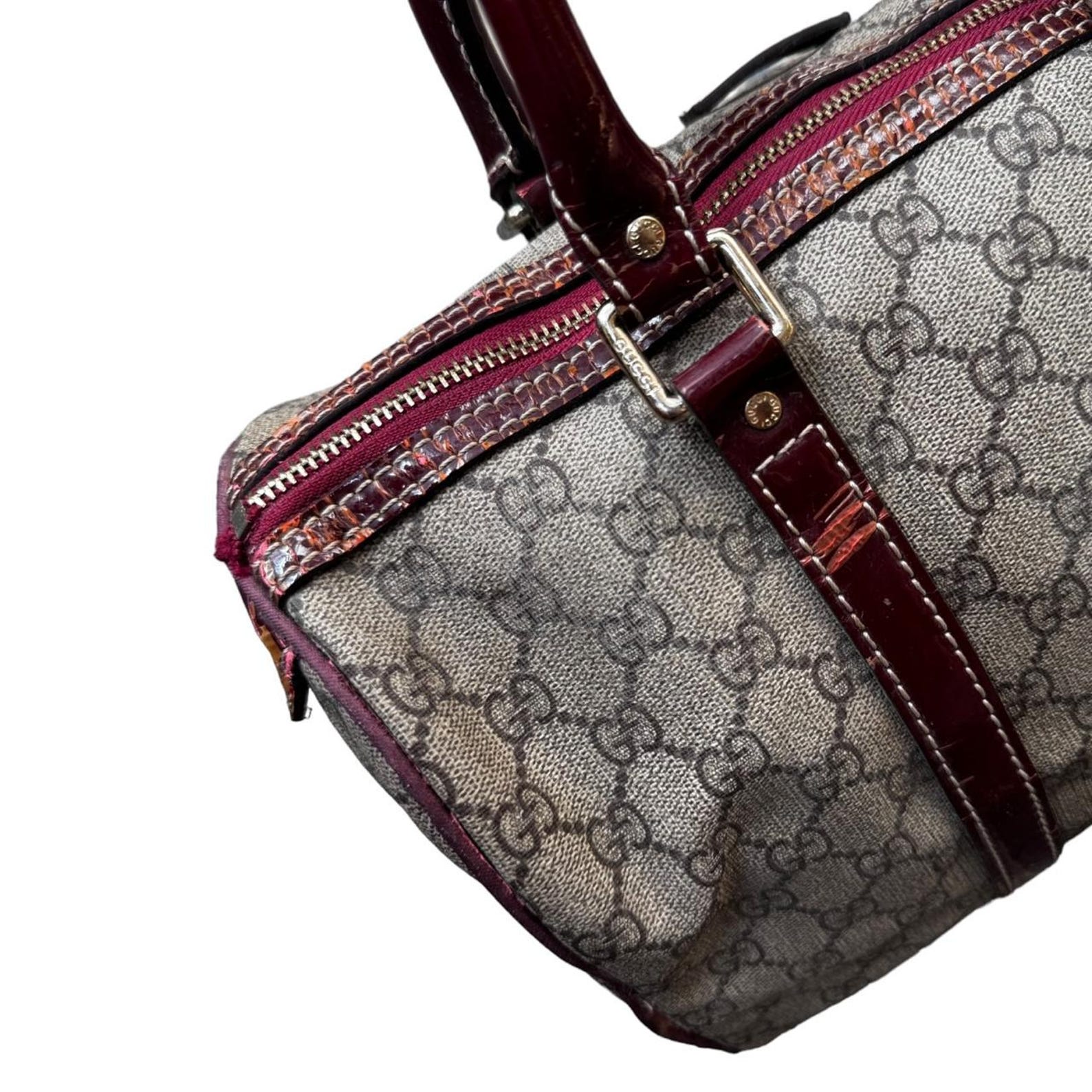 Authentic Vintage Gucci GG Boston Bag Timeless Elegance and Sophistication