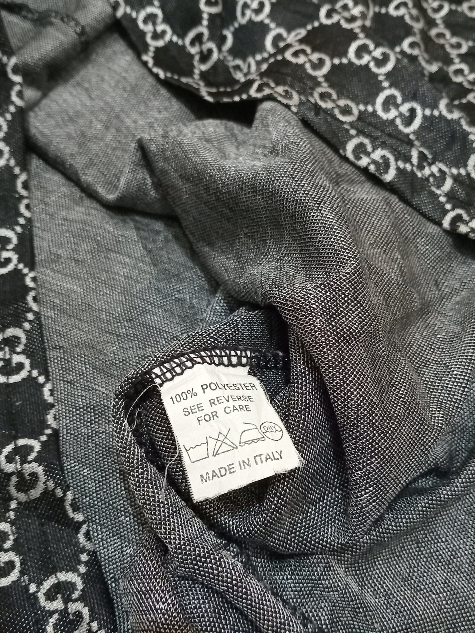 Authentic Vintage GUCCI Monogram Button-Down Shirt - Image 3