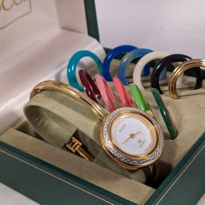 Authentic Vintage Gucci Multi-Bezel Timepiece with Certificate of Authenticity