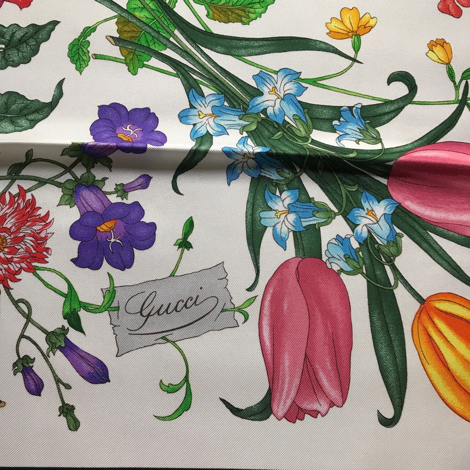 Authentic Vintage GUCCI Silk Scarf Timeless Elegance and Luxury