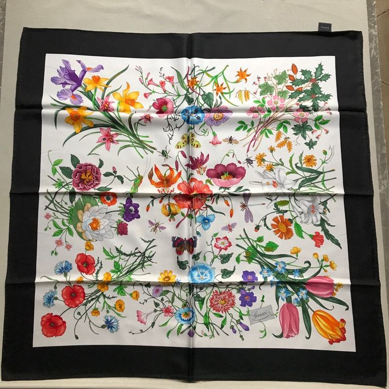 Authentic Vintage GUCCI Silk Scarf Timeless Elegance and Luxury