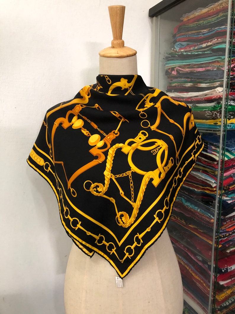 Authentic Vintage Gucci Silk Scarves Timeless Elegance and Luxury