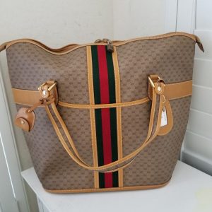 Authentic Vintage Gucci Supreme Large Travel Tote with Lock and Key