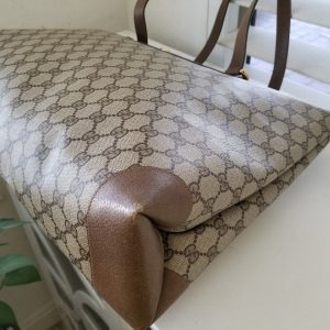 Authentic Vintage Gucci Supreme Large Zipped Top Travel Tote