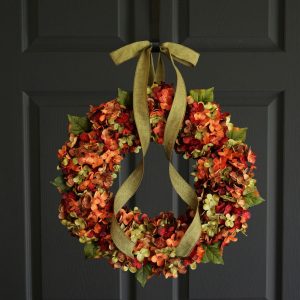 Autumnal Embrace Hydrangea Wreath for a Cozy Fall Welcome