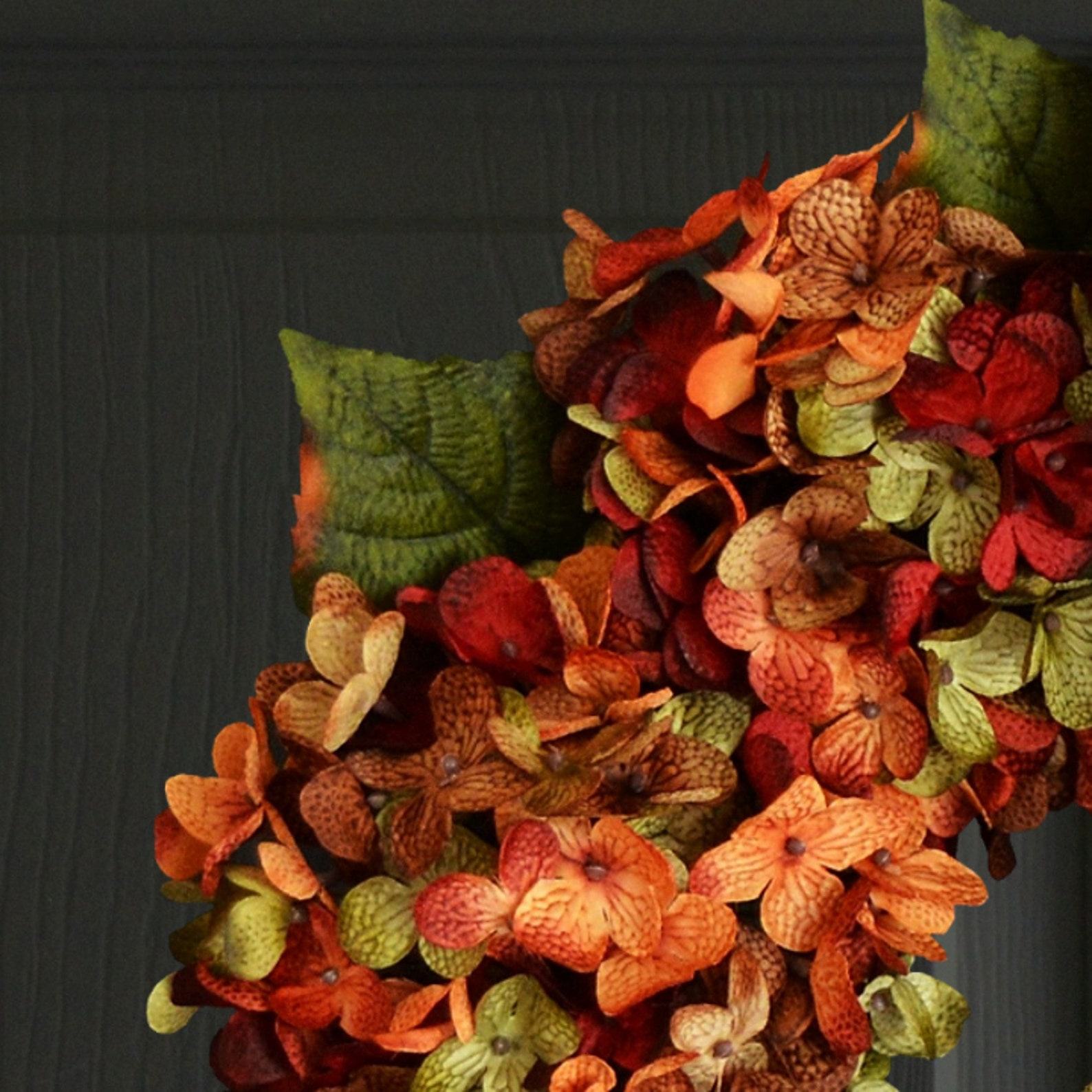 Autumnal Embrace Hydrangea Wreath for a Cozy Fall Welcome