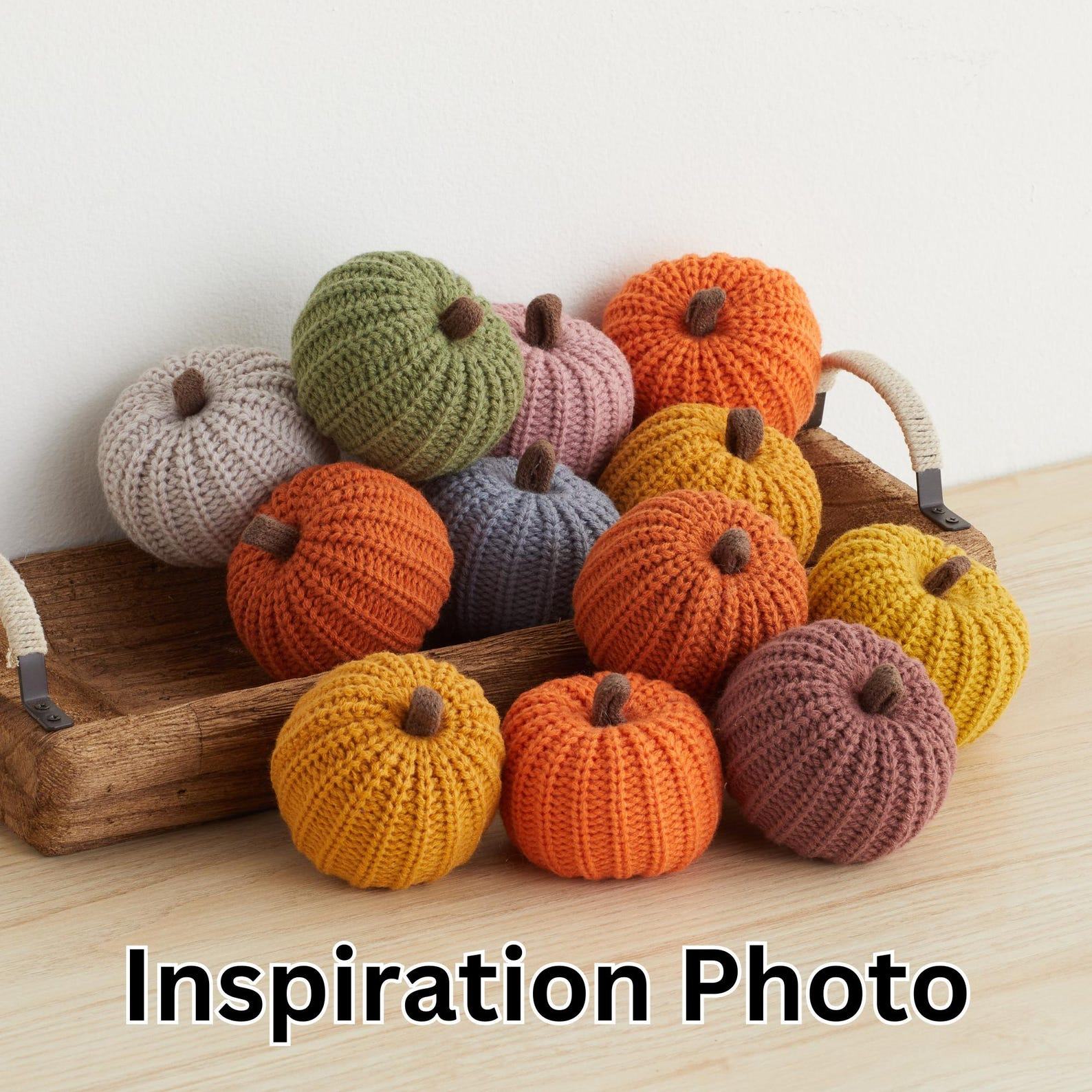 Autumnal Knit Pumpkin Trio Cozy Warmth for Fall Decor