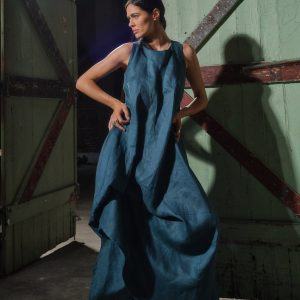 Azure Linen Maxi Sustainable Summer Style