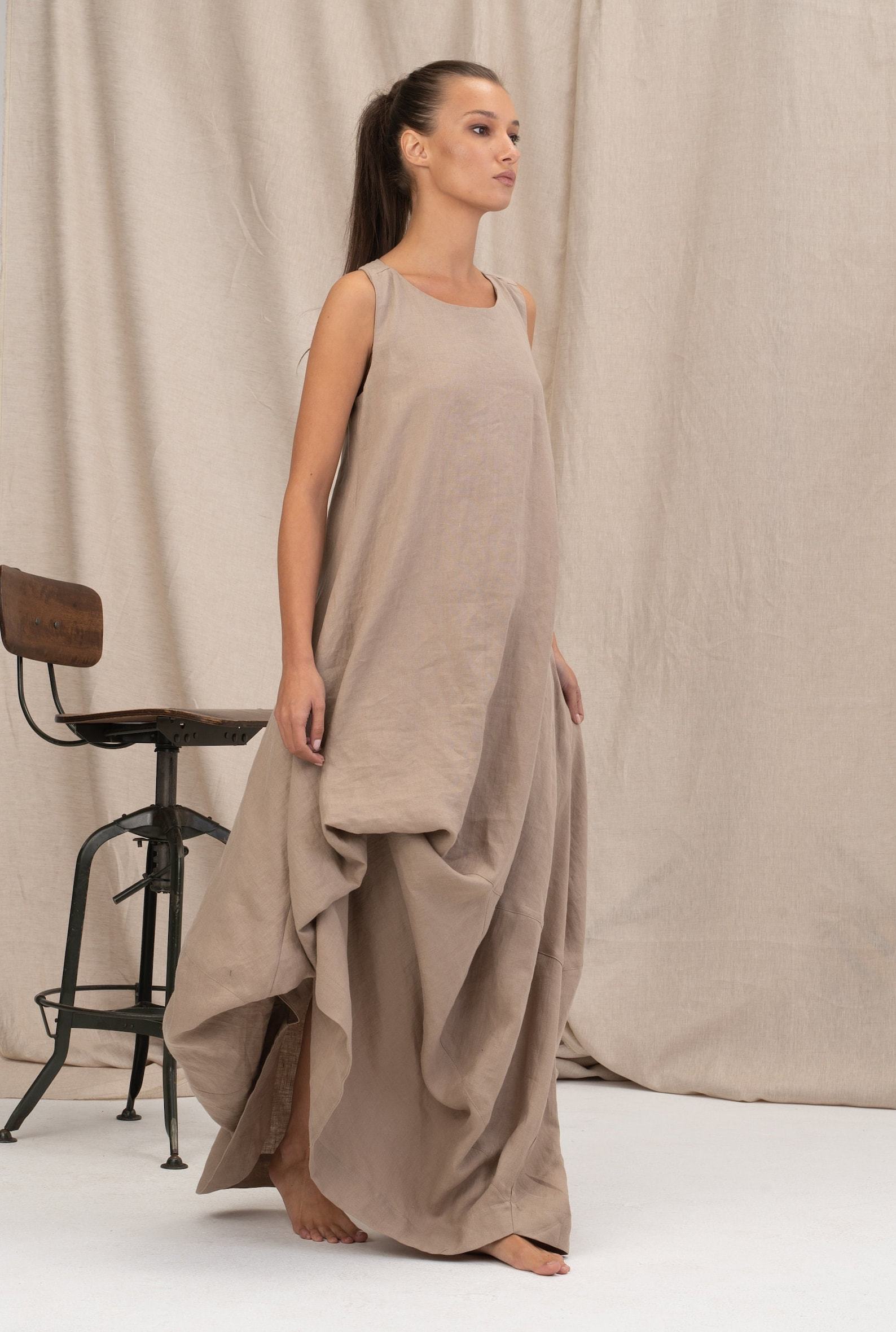 Azure Linen Maxi Sustainable Summer Style - Image 6
