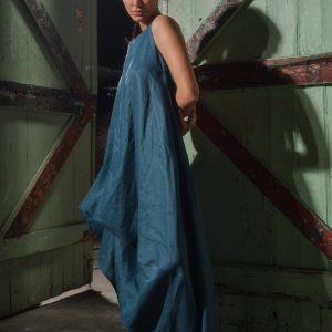 Azure Linen Maxi Sustainable Summer Style
