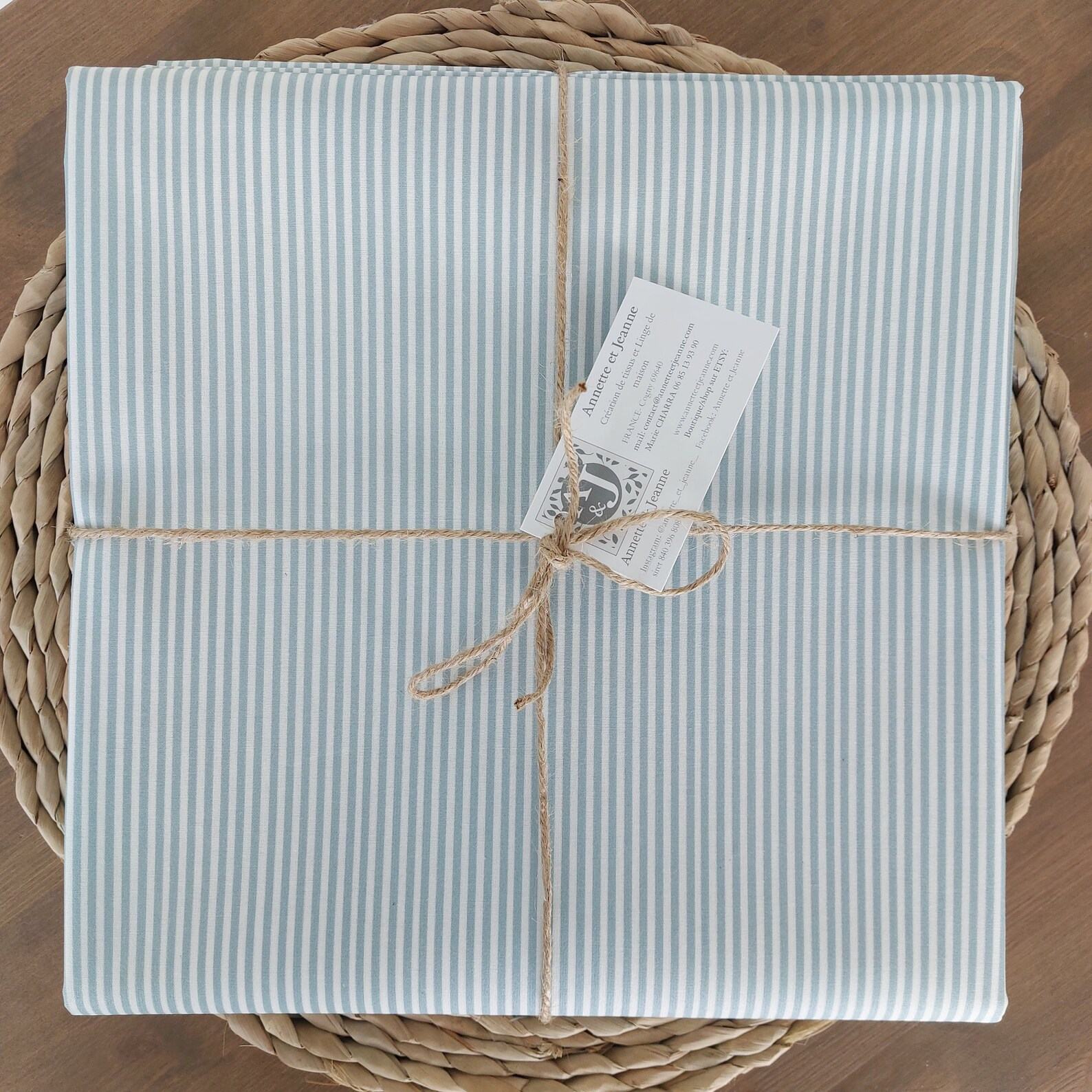 Azure Skies French Coated Tablecloth Elevate Your Dining Experience