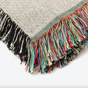 Bamboo Forest Tapestry Throw Blanket Woven in the USA, Minimalist Home Decor