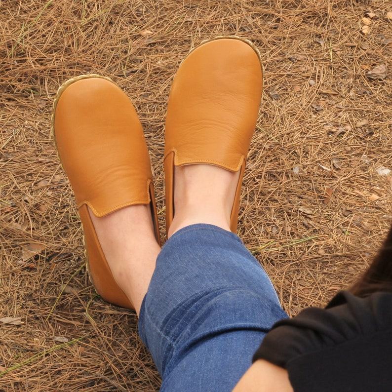 Barefoot Freedom Women’s Light Orange Grounding Shoes – Copper Infused Earthing