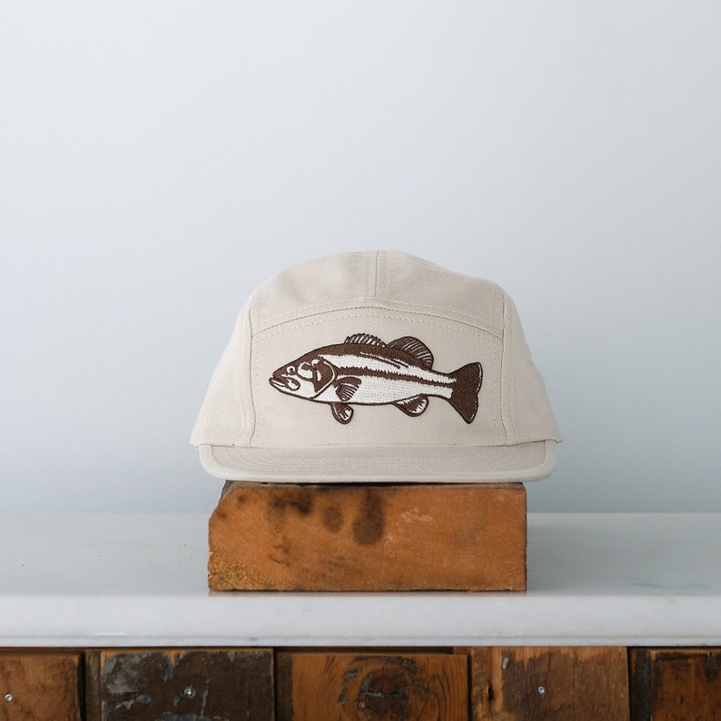 Bass Fish Patch 5-Panel Hat The Perfect Catch for Fishing Enthusiasts