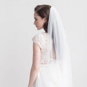 Beaded Bridal Veil Ivory Elegance for Your Wedding Day