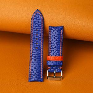 Bespoke Navy Beaver Tail Watch Strap Elevate Your Timepiece with Custom Elegance