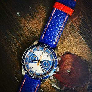 Bespoke Navy Beaver Tail Watch Strap Elevate Your Timepiece with Custom Elegance