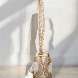 Best-Selling Wayuu Bucket Bag Handcrafted Colombian Crossbody Purse with Intricate White Cross Design