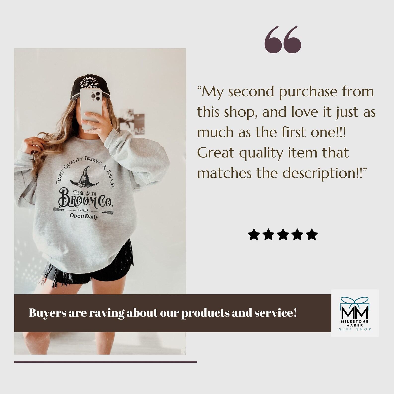 Bewitching Halloween Sweatshirt Embrace the Spooky Spirit with Salem Broom Company’s Vintage Charm